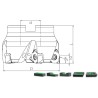 Face Mill Shoulder TK90 WN.. 0806.. 90º adaptable for WN.. 0806