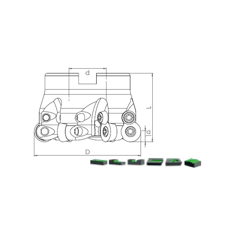 Face Mill Shoulder TK RDMT 1003 ISO..adaptable for RDMT 1003/10T3/12T3/1204/1604