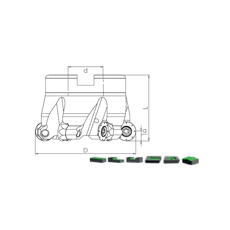 Face Mill Shoulder TK RPMT 10T3 / 1204..adaptable for RPMT 10T3 / 1204