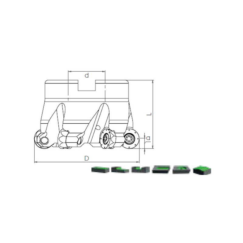 Face Mill Shoulder TK QPMT 10T3..adaptable for QPMT 10T3/1204