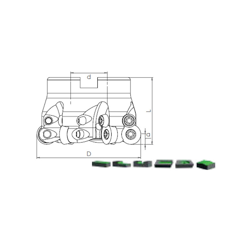 Face Mill Shoulder TK RCKT 10T3..adaptable for RCKT 10T3/1204