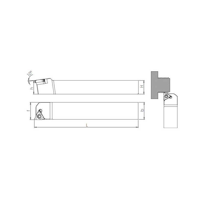Porte-Outils SER/L pour Filetage Extérieur