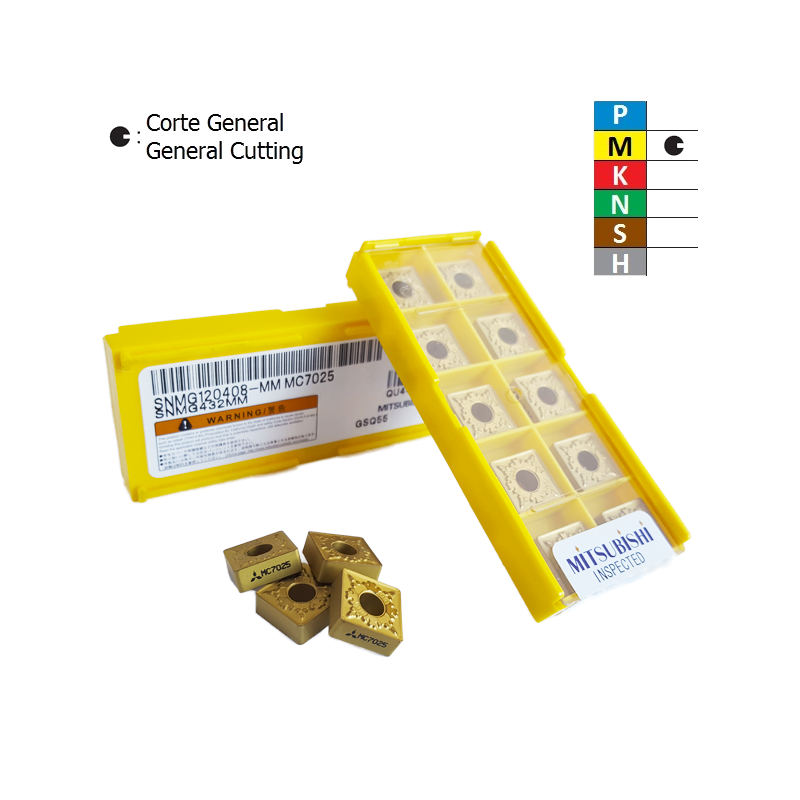 Mitsubishi SNMG120408-MM MC7025 Negative Turning Insert