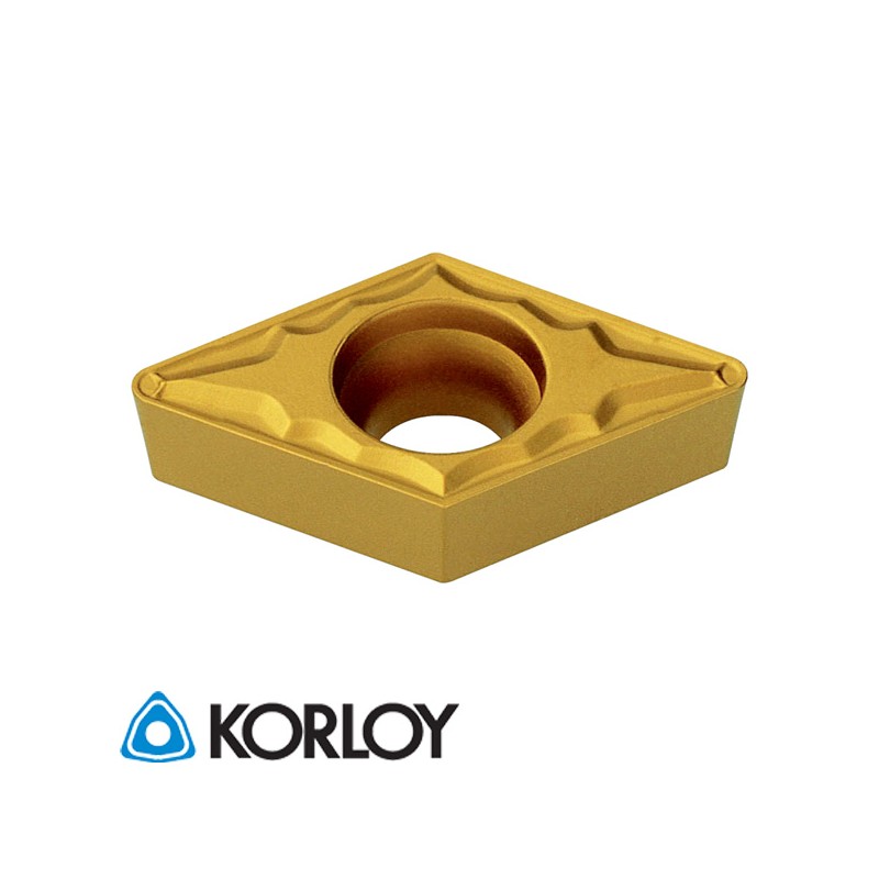 Korloy DCMT11T304-HMP PC9030 Placa de Torno Positiva Korloy DCMT11T304-HMP PC9030 Placa de Torno Positiva