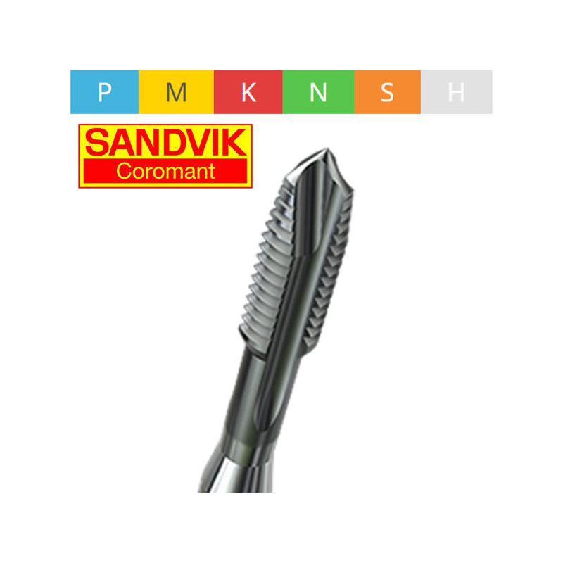 Macho Recto de Máquina Métrico Iso Standard HSS-PM Sandvik Macho Recto de Máquina Métrico Iso Standard HSS-PM Sandvik