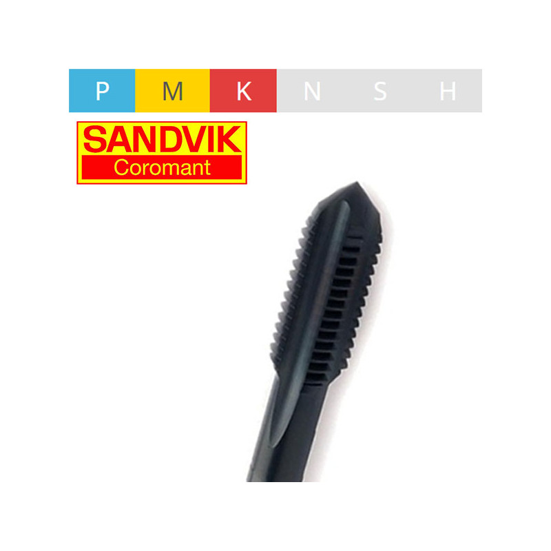 Straigh Flute Machine Tap Metric Iso Standard HSS-PM Tempered Sandvik Straigh Flute Machine Tap Metric Iso Standard HSS-PM Tempered Sandvik