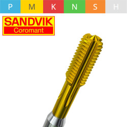 Straigh Flute Machine Tap Metric Iso Standard HSS-PM TIN Sandvik
