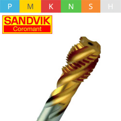 Spiral Flute Machine Tap Metric Iso Standard HSS-PM TiN Sandvik