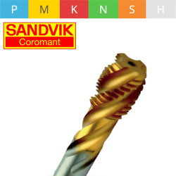 Taraud Machine Métrique à goujure Hélicoïdale Iso Standard HSS-PM TiN Sandvik