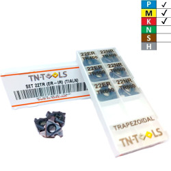 Kit de Placas de Roscar 22ER/IR TN-TOOLS de Rosca Trapezoidal (3,5 - 6,0) Recubrimiento TIALN