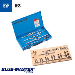 Conjuntos de Machos y Cojinetes BSF en Caja Metálica HSS BlueMaster