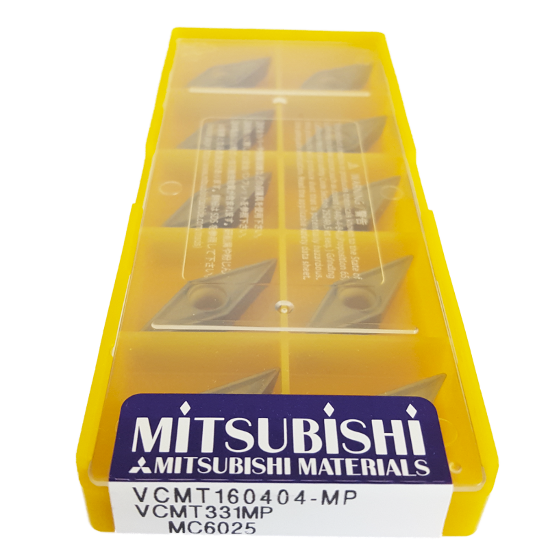 Mitsubishi VCMT160404-MP MC6025 Plaquette de Tournage Positif