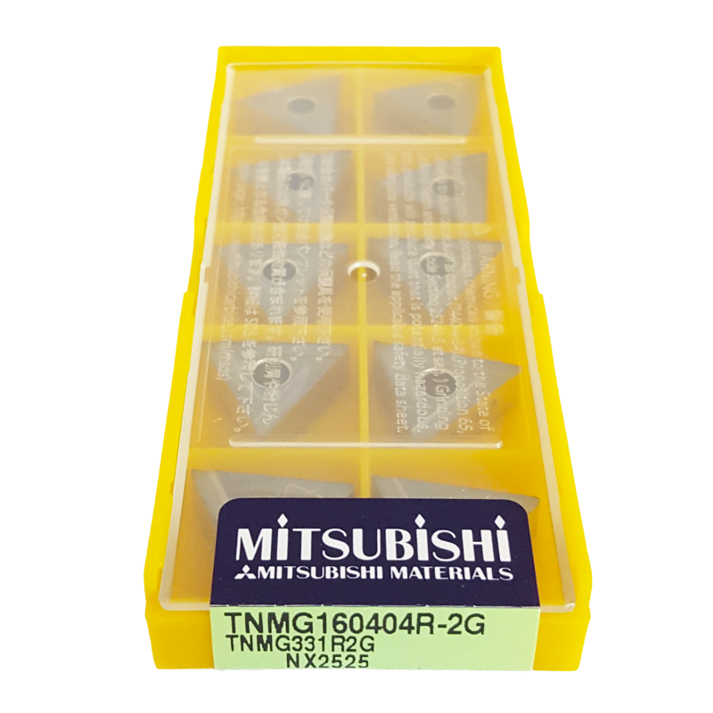 Mitsubishi TNMG160404R-2G NX2525 Placa de Torno Cermet Negativa