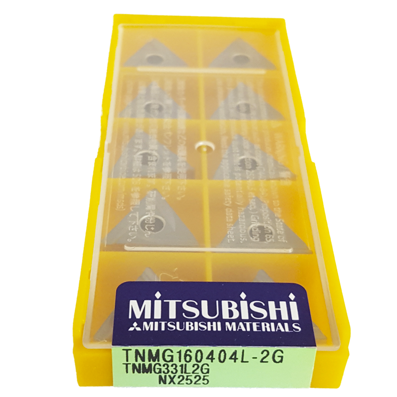 Mitsubishi TNMG160404L-2G NX2525 Placa de Torno Cermet Negativa