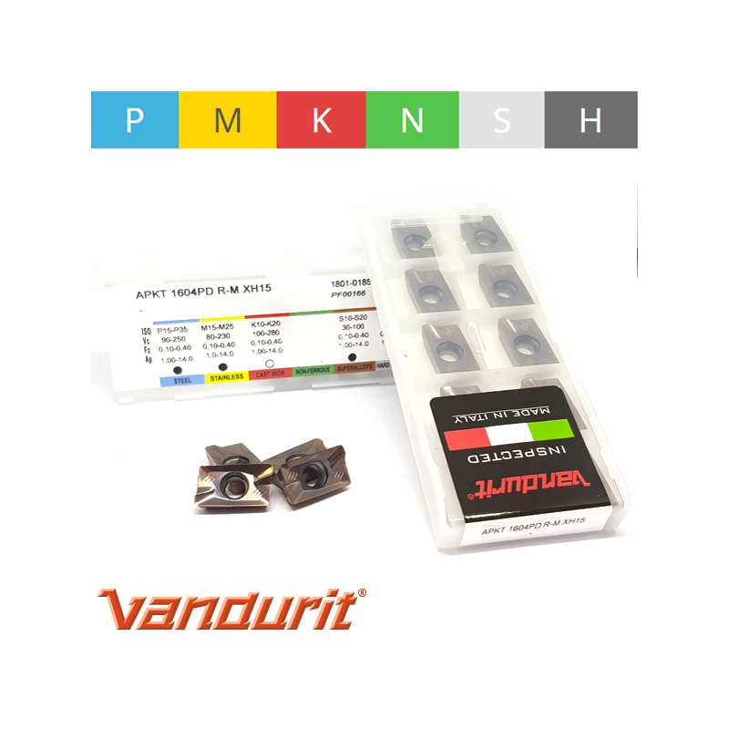 Vandurit APKT1604PDR-M XH15 Placa de Fresar