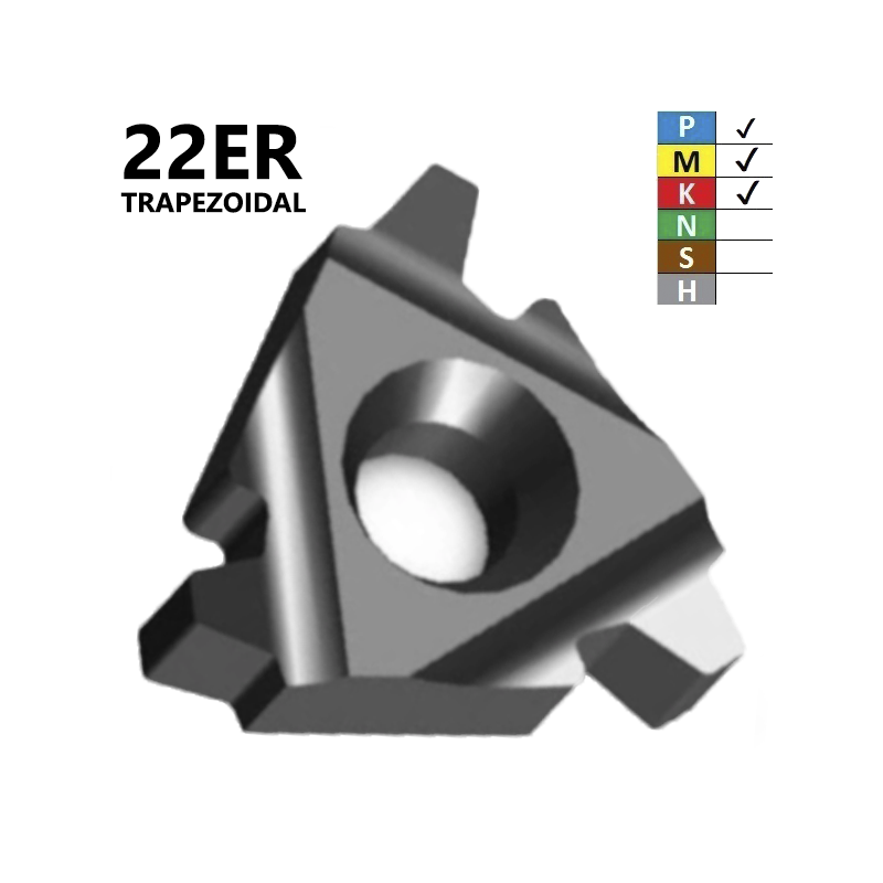 Placas de Roscado 22ER Trapezoidales (4,0-6,0) Recubrimiento TIALN Placas de Roscado 22ER Trapezoidales (4,0-6,0) Recubrimiento TIALN