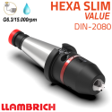Portabrocas Llambrich HEXA SLIM Value ISO DIN2080 de Súper Precisión con cono integrado, cuerpo reducido y Llave Torx