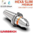 Portabrocas Llambrich HEXA SLIM Premium SK DIN69871 de Súper Precisión con cono integrado, cuerpo reducido y Llave Torx