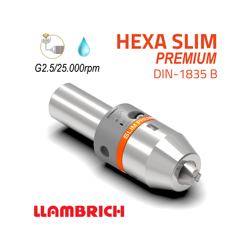 Portabrocas Llambrich HEXA SLIM Premium CAPTO de Súper Precisión con cono integrado, cuerpo reducido y Llave Torx Portabrocas Llambrich HEXA SLIM Premium CAPTO de Súper Precisión con cono integrado, cuerpo reducido y Llave Torx