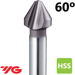 HSS 60° Straight Shank Countersink 3 Flutes