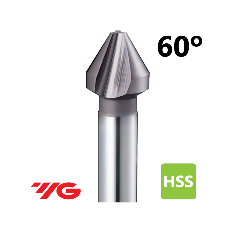 HSS 60° Straight Shank Countersink 3 Flutes HSS 60° Straight Shank Countersink 3 Flutes