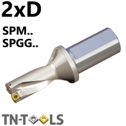 TN-TOOLS indexable Drill Holder 2 x D with insert YG1 (only available without inserts)