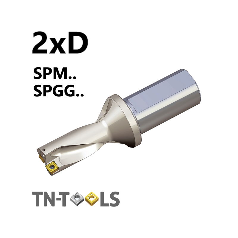 TN-TOOLS indexable Drill Holder 2 x D with insert YG1 (only available without inserts) TN-TOOLS indexable Drill Holder 2 x D with insert YG1 (only available without inserts)