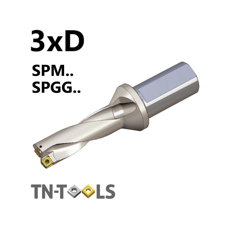 Brocas 3 x D con Plaquita Intercambiable (sólo se suministra la broca sin placas) Brocas 3 x D con Plaquita Intercambiable (sólo se suministra la broca sin placas)