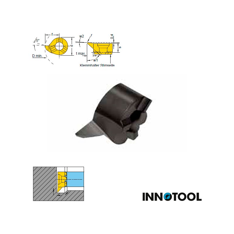 Turning and Copying Inserts Internal Recesses DIN 509