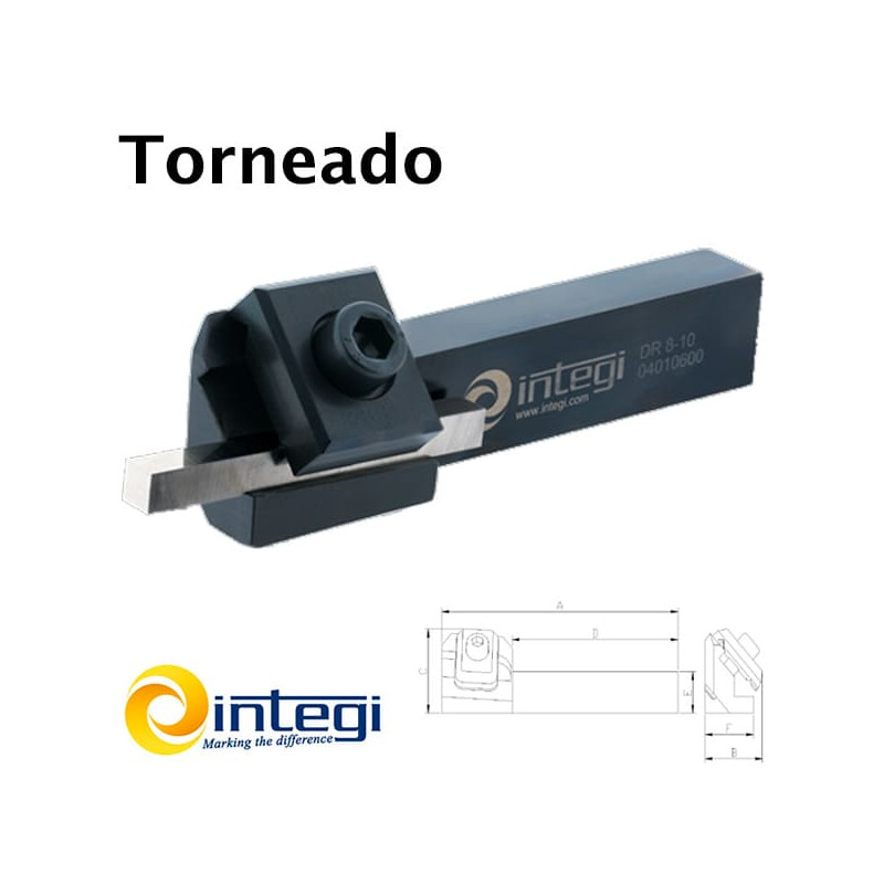 Porta-herramientas para torneado. Cuchilla no incluida.