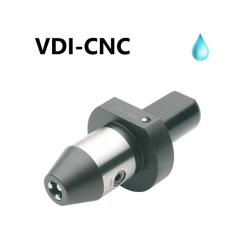 Portabrocas CNC con suministro de refrigerante a través de boquillas de pulverización VDI ISO 10889