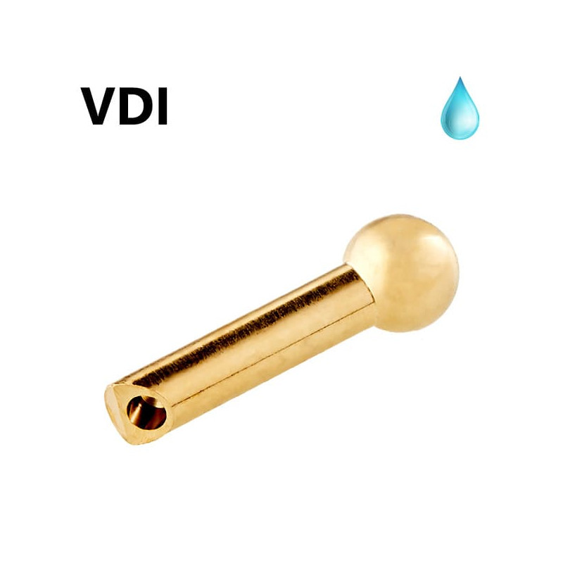 Ball sprayer nozzles with coolant tube brass VDI ISO 10889