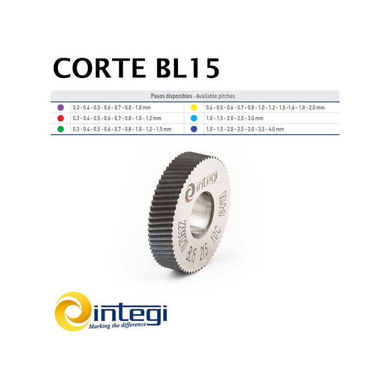 Cut Knurl with Lefthand Spiral BL15 Cut Knurl with Lefthand Spiral BL15