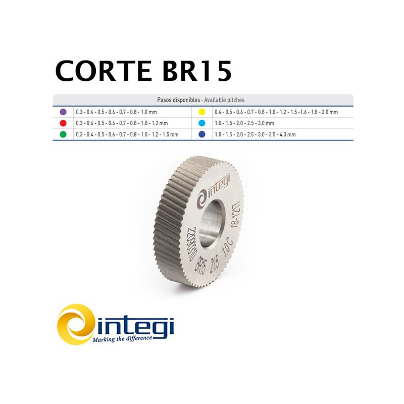 Molette de coupe hélicoïdale droite BR15 Molette de coupe hélicoïdale droite BR15