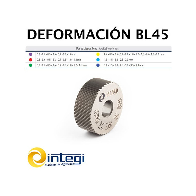 Moleta de Deformación con Dentado Helicoidal Izquierdo BL45