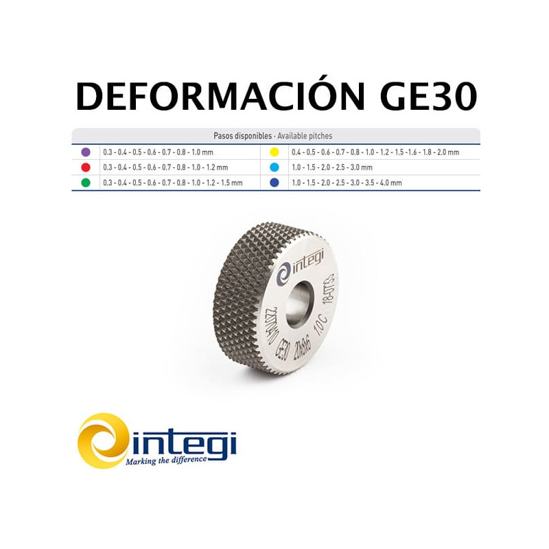 Form Cross-knurl points up (male) GE30 Form Cross-knurl points up (male) GE30