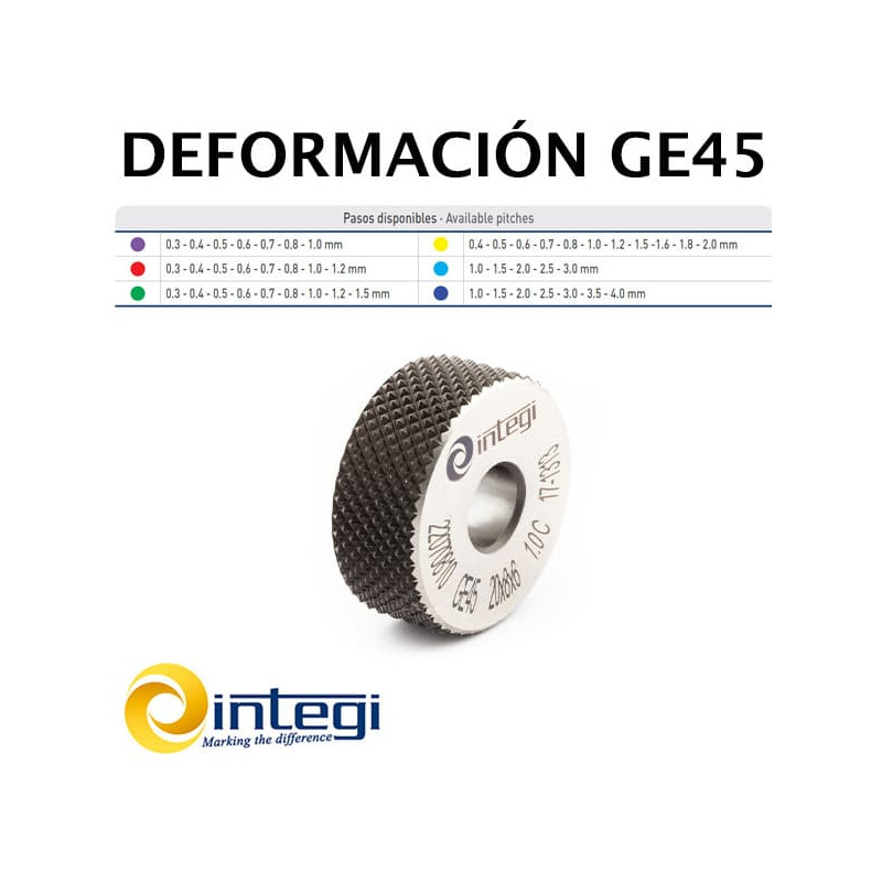 Form Cross-knurl points up (male) GE45 Form Cross-knurl points up (male) GE45