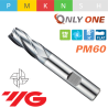 ONLY ONE Fresa PM60 Z4 SERIE CORTA AlCrN CORTE AL CENTRO
