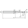 2 FLUTE BALL NOSE with TAPER NECK