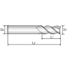 3 FLUTE 38° HELIX SHORT LENGTH
