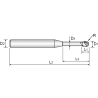 2 FLUTE BALL NOSE for RIB PROCESSING