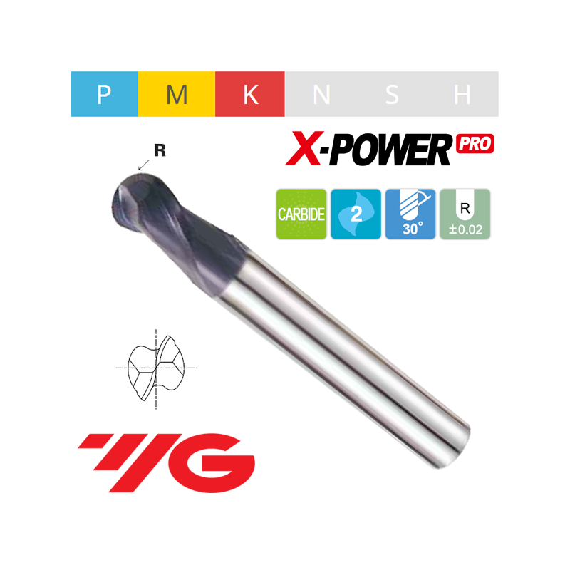 Fresa MD Z2 Esférica X-POWER Pro Fresa MD Z2 Esférica X-POWER Pro