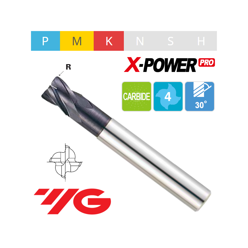 Fresa MD Z4 Tórica X-POWER Pro Fresa MD Z4 Tórica X-POWER Pro