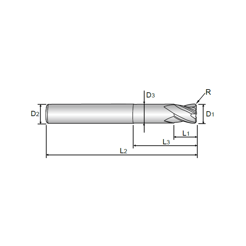 4 FLUTE STUB LENGTH CORNER RADIUS