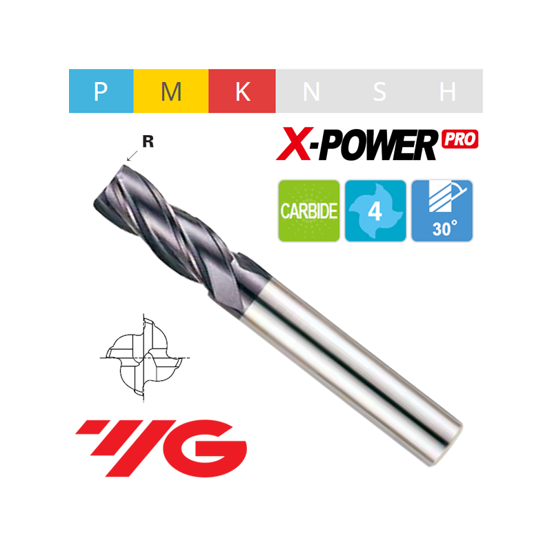 Fresa MD Z4 Tórica X-POWER Pro Serie Larga