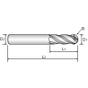 4 FLUTE LONG LENGTH BALL NOSE