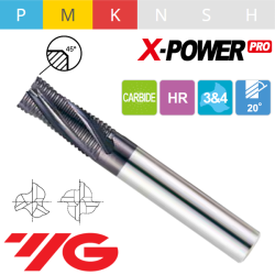 Fresa MD Z3-4 Desbaste Fino Hélice 20º X-POWER Pro Serie Larga