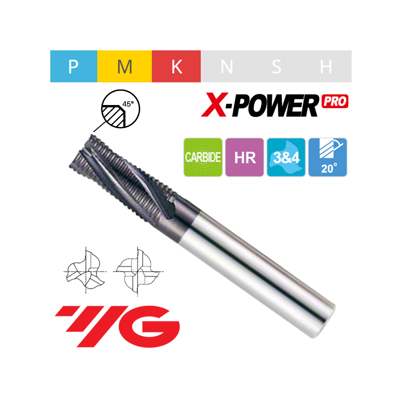 MULTI FLUTE 20° HELIX LONG LENGTH ROUGHING - FINE MULTI FLUTE 20° HELIX LONG LENGTH ROUGHING - FINE