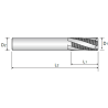 MULTI FLUTE 20° HELIX LONG LENGTH ROUGHING - FINE
