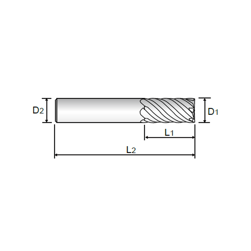 Fresa MD Z6-8 Hélice 45º X-POWER Pro Serie Larga